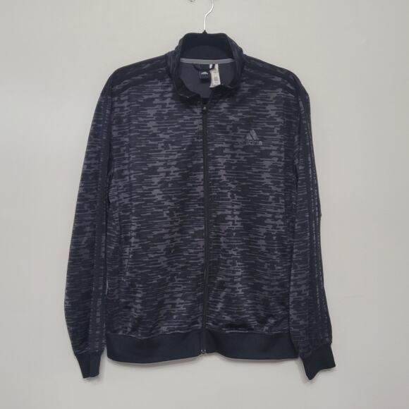 Adidas Men’s Medium Black Track Jacket Essentials Tricot Full Zip EUC - Picture 3 of 7